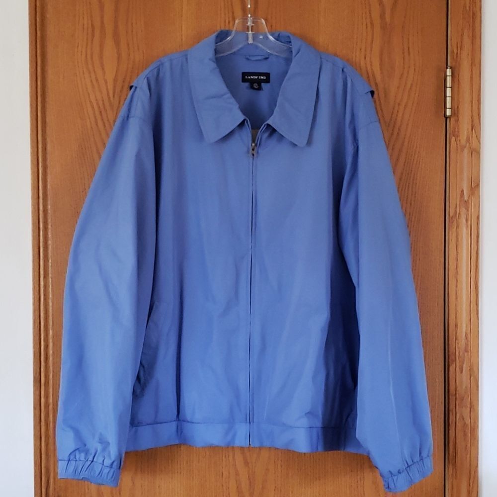 Very Nice Men's Lands End Blue Lined Jacket Sz XXL